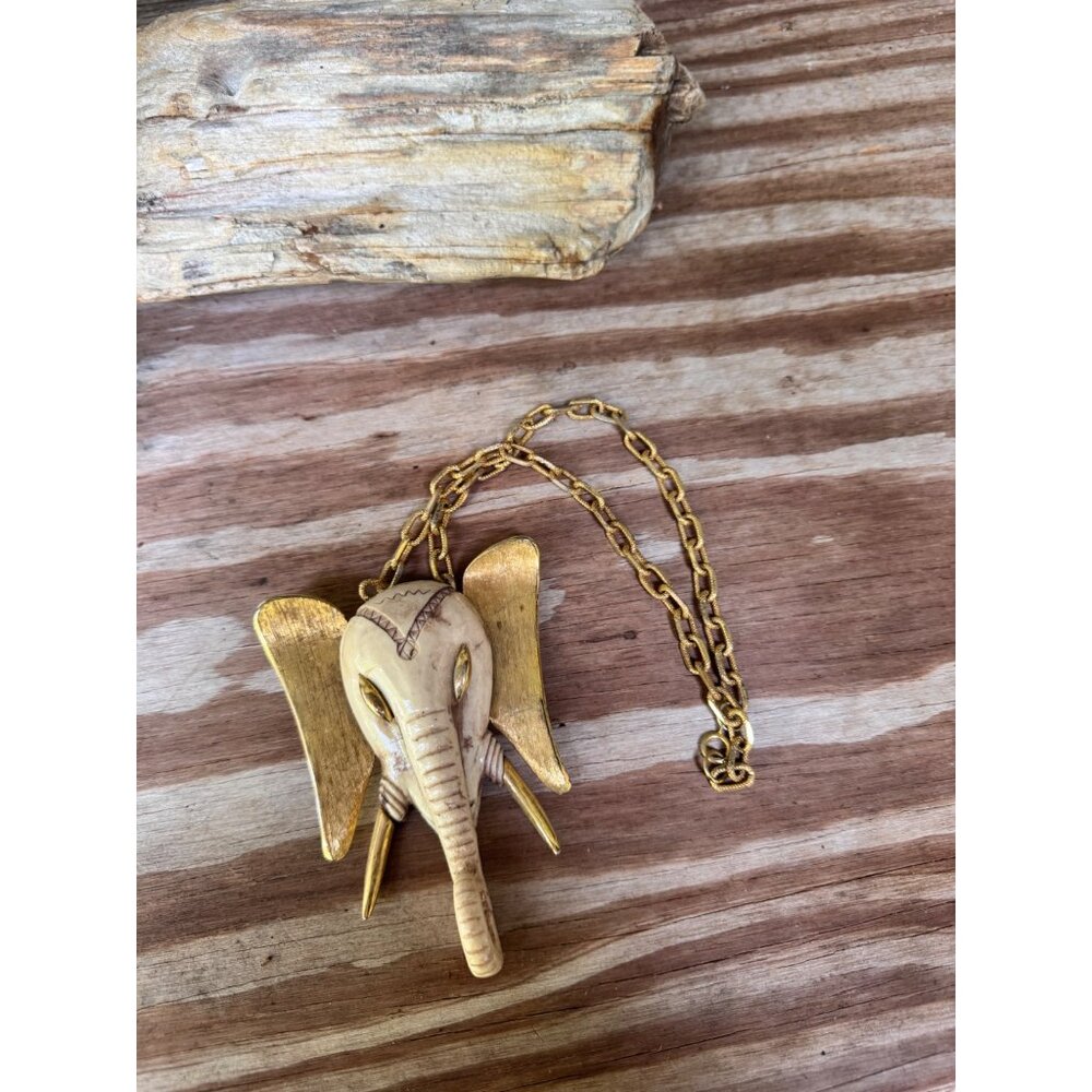 Vintage Luca Razza Elephant Necklace Statement - Picture 7 of 7